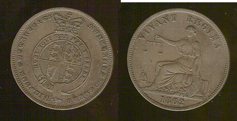New Zealand Bronze Penny 1862 E. De Carle & Co., Dunedin gVF
